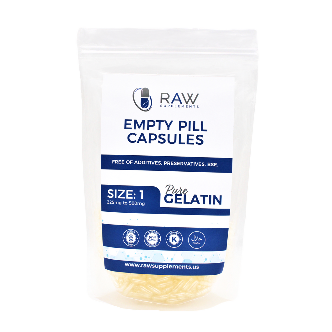 Empty Gelatin Clear Capsules Size 1 Pharmaceutical Grade