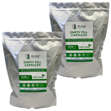 Load image into Gallery viewer, Empty Vegetarian Clear Capsules Size 1 HPMC  Pharmaceutical Grade
